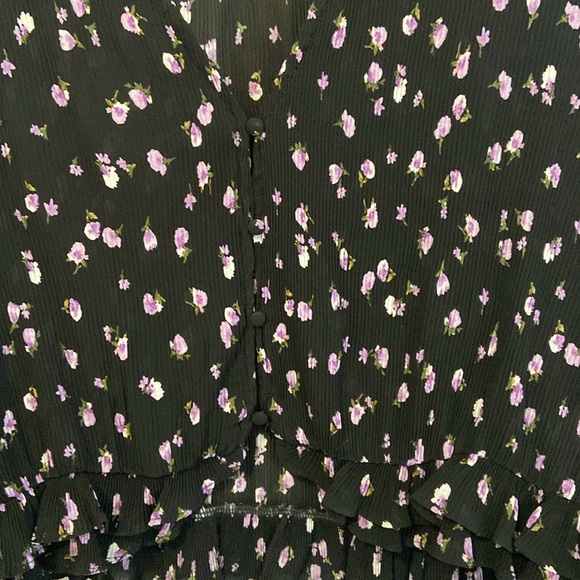 Zara floral crop long sleeve top - Picture 3 of 4